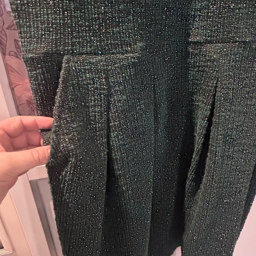 Draper James Shimmering Forest Green Knit Midi Dress - Picture 3 of 5
